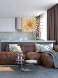 Modern Gold Sputnik Chandeliers Pendant Light fixtures for Kitchen Island Lig...