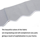 12' x 10' Retractable Patio Awning Replacement Fabric Cloth, Durable Exterior...