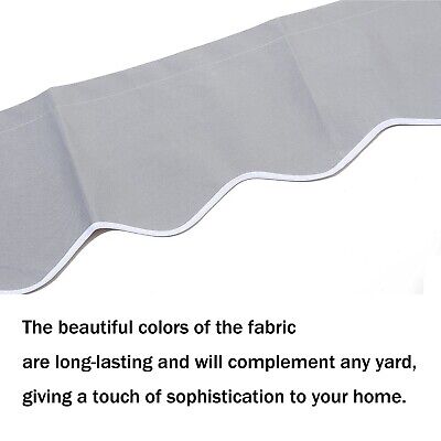 12' x 10' Retractable Patio Awning Replacement Fabric Cloth, Durable Exterior...