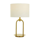 Deco 79 Metal Room Table Lamp Arched Accent Lamp with Drum Shade, Lamp 7" x 7...