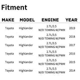 TYG OE Replacement(CAPA Quality) Cooling Fan Extra Silent for 2014-2019 Toyot...