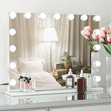 22.8"x 18.1" Vanity Mirror Makeup Mirror with Lights,10X Large Hollywood Ligh...