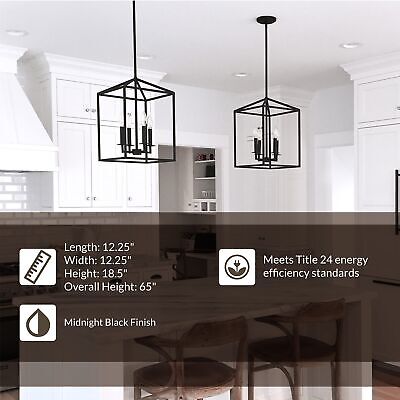 5215004-112 Perryton Small Four - Light Hall/Foyer Hanging Modern Fixture, Mi...