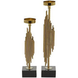 The Novogratz Stainless Steel Vertical Pipe Stand Candle Holder, Set of 2 21"...