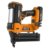 Freeman PE20VBR50 20 Volt Cordless 18-Gauge 2" Brad Nailer Kit with Orange