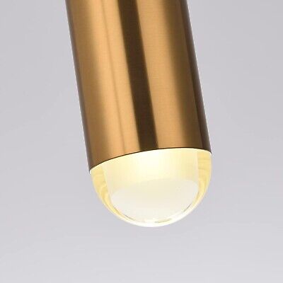 Modern 1-Light Pendant Light Fixture in Gold, Mini Cylinder Ceiling Hanging P...