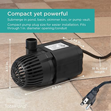 TotalPond 1200 GPH Waterfall Pump, Black