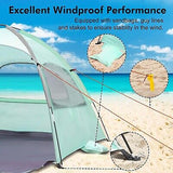 WhiteFang Beach Tent Anti-UV Portable Sun Shade Shelter for 3/4/6 Person, Ext...