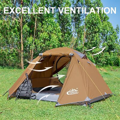 2-3 Person Tent Backpacking Tent, Waterproof Windproof 4 Season Tent for Camp...