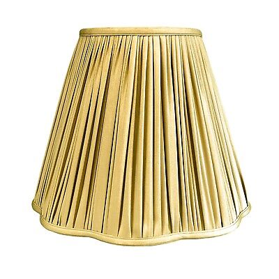 Royal Designs "Bottom Scallop Gather Pleat Basic Lamp Shade, Antique Gold, 7"...