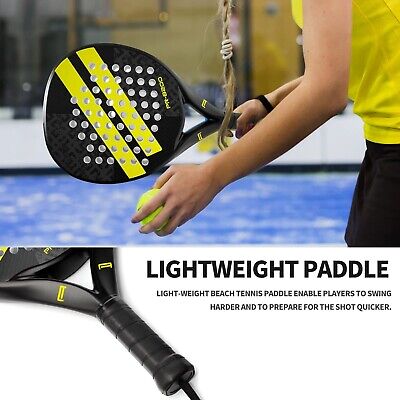 Padel Racket Carbon Fiber Surface with EVA Memory Flex Foam Core Lightweight ...