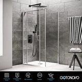 gotonovo Rainfall Bathroom Shower System Rain Shower Head and Handle Set Wall...