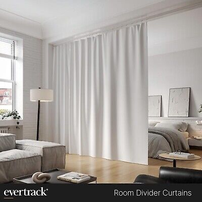 Room Divider Curtains - Curtains for Ceiling Mounted Curtain Track to Create ...