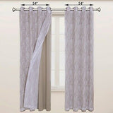 BONZER Mix and Match Curtains - 2 Pieces Branch Print Sheer Curtains and 2 Pi...