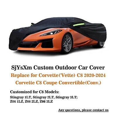 Car Cover Compatible with Chevrolet Corvette C8 2024-2020, Waterproof All Wea...