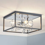 AGV LIGHTING CL044C Crystal Ceiling Light Fixture, Modern Flush Light, Perfec...