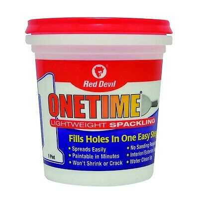 Red Devil 0548 ONETIME Lightweight Spackling, 1 Pint Pack of 12