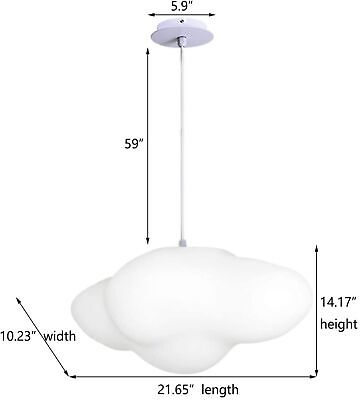 Hanging Cloud Light Kids Room Light Fixture Modern Cloud Chandelier Bedroom C...