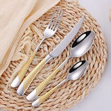 Michelangelo Silverware Set for 8, Elegant 18/10 Stainless Steel Flatware Set...