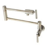 Kingston Brass KS4106CML Manhattan Pot Filler, Polished Nickel, 23.5 x 2.63 x...