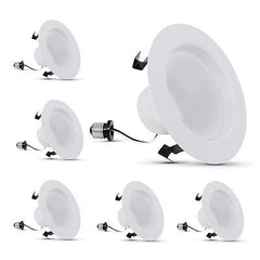 Feit Electric LED 4 Inch Recessed Lights Retrofit with E26 Adaptor, High Outp...