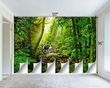 Green Forest Tropical Rainforest wallpeper Living Room Bedroom Nature Jungle ...