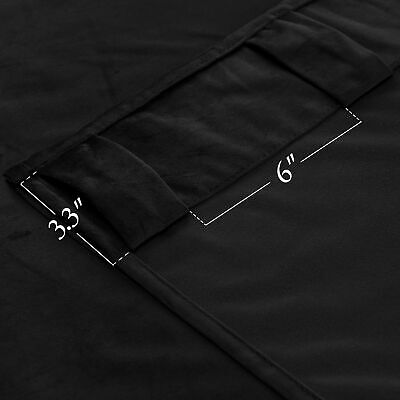 KGORGE Black Velvet Curtains 96 inches 2 Panels, Velvet Blackout Curtains for...