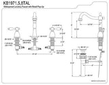 Kingston Brass KB1975TAL Tudor Widespread Lavatory Faucet With ABS/Brass Pop-...