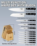 Cooks Standard Kitchen Knife Set with Block 12-Piece, Stainless Steel Forge H...