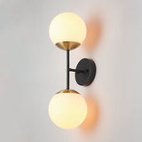 Globe Electric 52079 Celestia 2-Light Wall Sconce, Matte Black, Antique Brass...