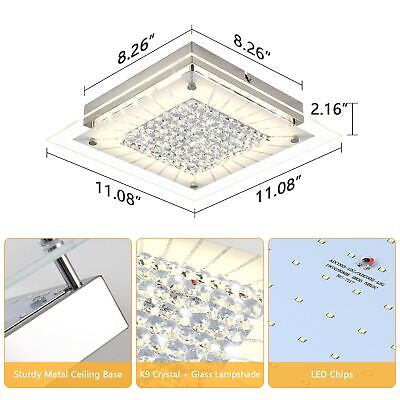 Ceiling Light Fixture Square Flush Mount Ceiling Light 11IN Light Fixtures Ce...