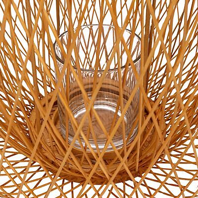 Bloomingville Decorative Bamboo Hand-Woven Lantern Candle Holder, Natural