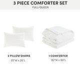 Comfort Spaces Cotton Comforter Set Jacquard Pom-Pom Tufts Design, Down Alter...