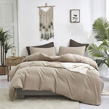 KAREVER Taupe Comforter Queen Khaki Bedding Set Women Soft Dark Champagne Bed...