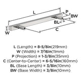 Amerock 10BX3717826 | Polished Chrome Cabinet Pull | 6-5/16 inch (160mm) Cent...