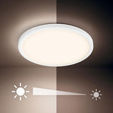 11" Flush Mount Ceiling Light - Bright White 3000K - Dimmable LED Light Fixtu...