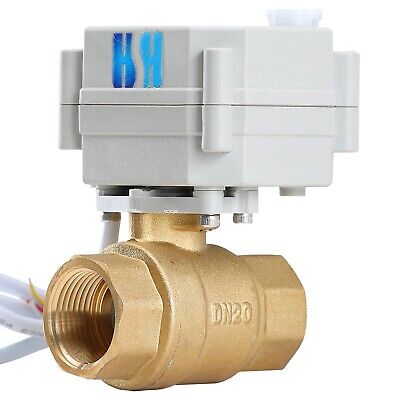 2 Way 3/4" DN20 12VDC 24VDC 24VAC Normally Closed Brass Position Feedback Mot...