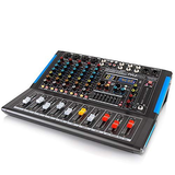 Pyle 6-Channel Bluetooth Studio Audio Mixer - DJ Sound Controller Black