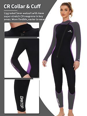 Owntop Wetsuit 5mm Neoprene Diving Suit - Mens Womens Thicken Full Wet Suit, ...