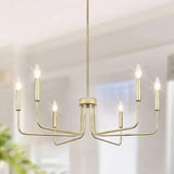 Gold Chandeliers for Dining Room Modern Farmhouse Chandelier 6 Lights 28.74" ...