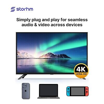 STORHM USB-C Right Angle to HDMI 2.0 Cable - HDMI Certified Ultra High Perfor...