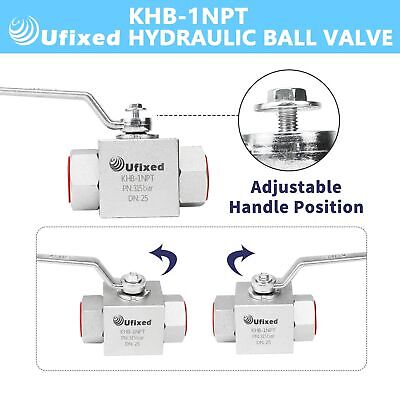 1" High Pressure Hydraulic Ball Valve Pressure Washer Ball Valve 4500 Psi 1 I...