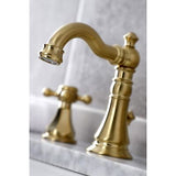 Kingston Brass FSC1973BX Metropolitan Widespread Bathroom Faucet, Brushed Bra...