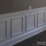 Ekena Millwork PNL12X20AS-02-CASE-12 Ashford Molded Scalloped Wainscot Wall P...