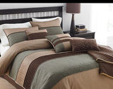 Riverbrook Home Elite Collection Comforter Set, Queen, Lexia - Brown/Multi, 7...