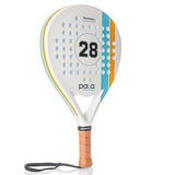 Montecarlo Soft Carbon White Padel Racket - P.ALA Light Padel Racket with Car...