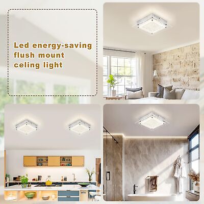 Ceiling Light Fixture Square Flush Mount Ceiling Light 11IN Light Fixtures Ce...