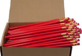 Recycled Newspaper Pencil (Red) (Full Size Round Painted Pencils) (Earth Frie...