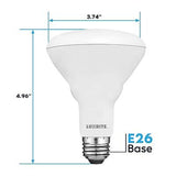 LUXRITE 12-Pack BR30 LED Bulb, 65W Equivalent, 3500K Natural White, Dimmable,...