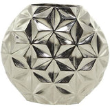 CosmoLiving by Cosmopolitan Aluminum Metal Geometric Decorative Vase Faceted ...